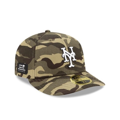 Green New York Mets Hat - New Era MLB Armed Forces Weekend Low Profile 59FIFTY Fitted Caps USA6240371